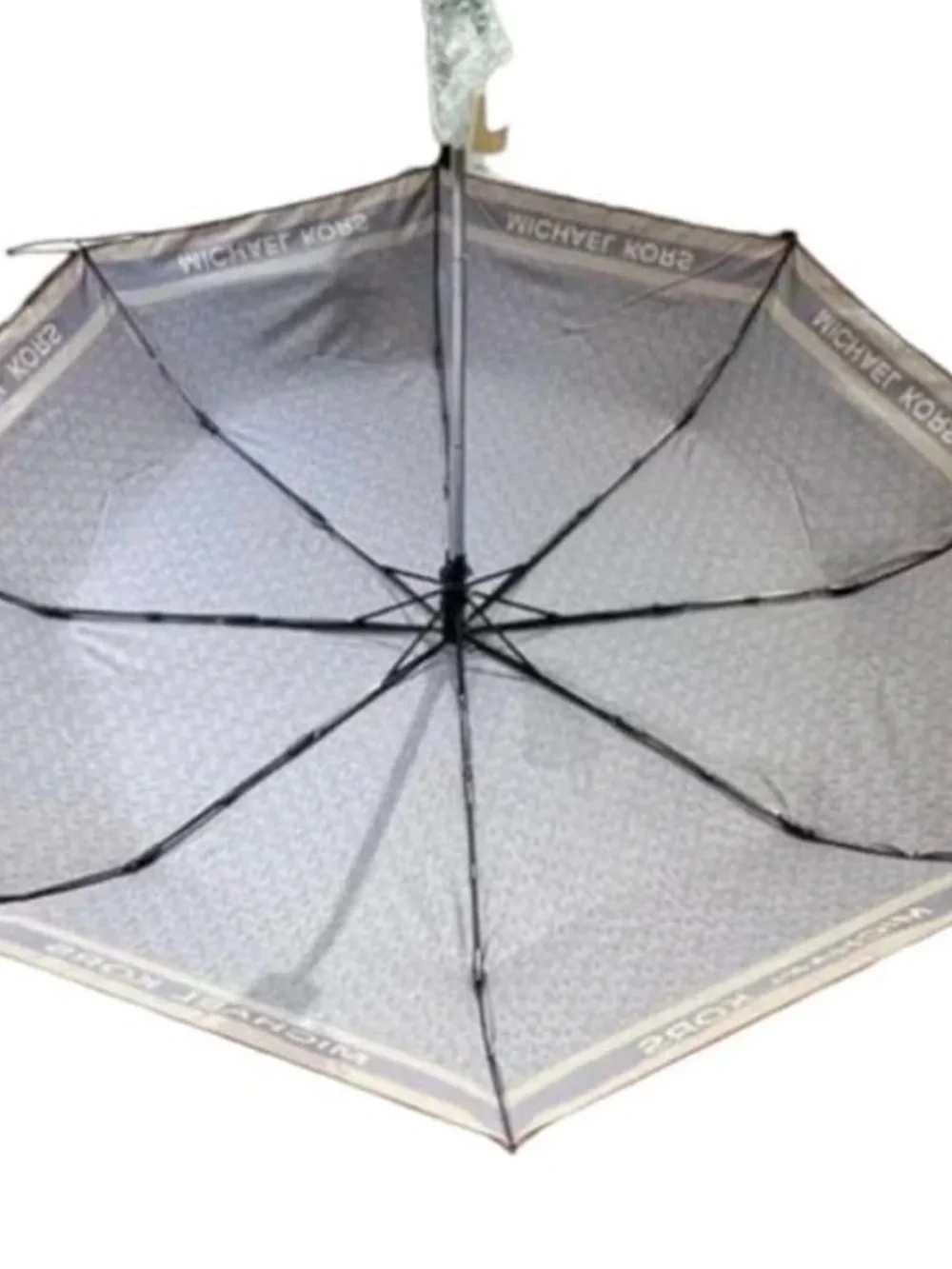 Michael Kors black Umbrella with mk Logo - Picture 3 of 6